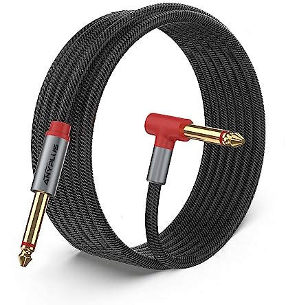ANYPLUS Gitarrenkabel, 1 m, Instrumentenkabel, Verstärkerkabel, Audiokabel, geflochtenes TRS-Kabel