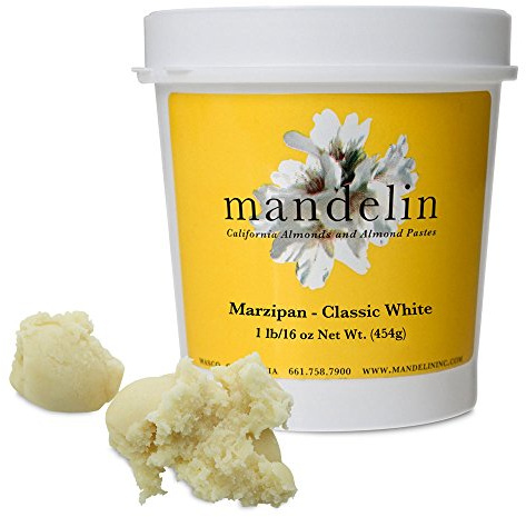 Mandelin Marzipan Modeling Paste, 33% Almonds, 67% Sugar (2 lb)