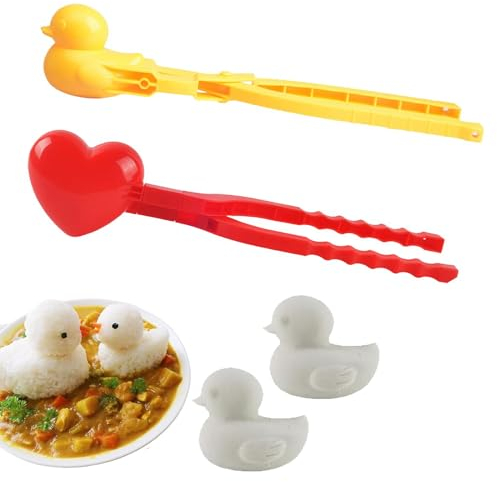 CHENRI Duck Rice Mold, Enten-Reisform, Tier Sushi Reisform, Liebe Reisform, Niedlich Reisballform DIY Reisballform Set für Home Party (A)