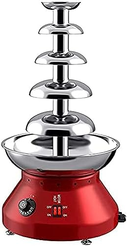 Chocolate Waterfall Stove, Commercial Buffet Dinner Party Waterfall Stainless Steel Four-Layer/Five-Layer Chocolate Fountain Machine,5