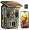 XTU Camera de Chasse Connectée Telephone Solaire 2,7K 32MP avec 32GB SD, Camera Infrarouge Vision Nocturne Animaux Caméra Piege Photographique Étanche IP66,Camera Suiveuse Exterieur