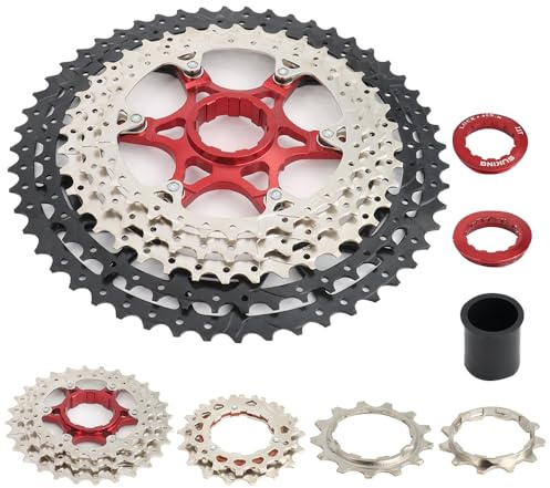 BESNIN Cassette de 12 Velocidades, Casete de MTB de 12 Velocidades 11-50T/52T, Compatible con Shimano Sram Sunrace, Juego de Piñones de 12v para Bicicletas de Carretera y de Montaña (12V, 11-52T)