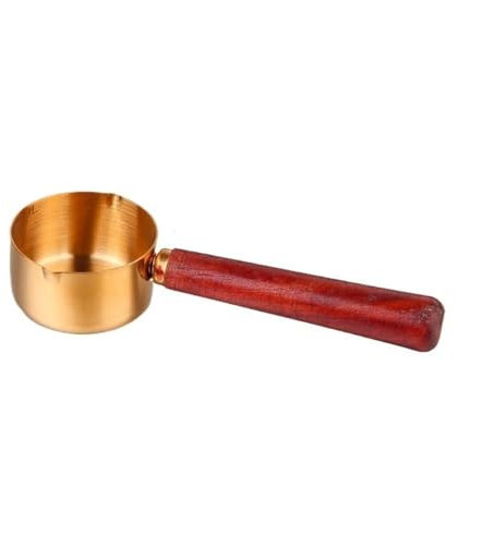 Salsera Taza de salsa comercial de acero inoxidable con asa, taza for salsa de carne, mango de madera, taza for salsa occidental, plato for mojar ensalada de tomate Tazón de salsa(Pequeño)