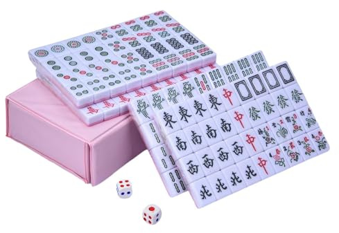 Kinesiskt Mahjong-spel Mahjong-spel, praktiskt multiplayer-spel traditionellt kinesiskt bärbart för fester