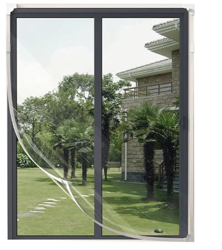 Besttoolifes Kit d'isolation de fenêtre, film d'isolation transparent pour fenêtre, film thermique EVA, kit de vitrage secondaire pour fenêtres pour réduire les coûts de chauffage (1,2 m x 1,6 m)