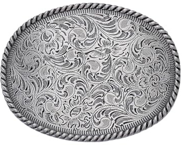 PH PandaHall 84mm Fibbia per Cintura Uomo Vintage da Western Fibbia per Cintura con Fibbia Floreale, Adatta per Cinturino per Cintura in Pelle di Jeans Matrimonio