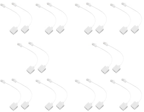 Remingtape 20 conectores 8P4C/RJ45 RJ11 6P4C Maennlich a Hembra M/F Ethernet Adaptador Teléfono Móvil