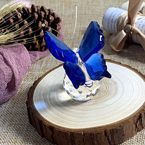 VDLLQYN, Kristallgeschenke, Glasfiguren, 1 Stück, 7 Farben, eleganter Schmetterling, Kristallglas, Tierfiguren, Briefbeschwerer, Kunsthandwerk, Tischdekoration, Heim- und Hochzeitsdekoration, Rosa (Fa
