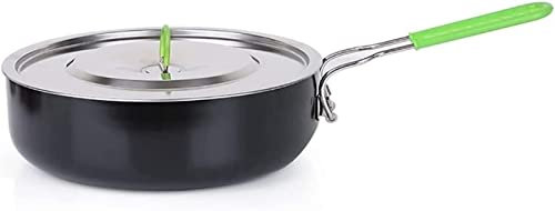 Wok Pot anti-adhésif en alliage d'aluminium – Pot à soupe et à lait pliable portable pour la cuisine en plein air – Batterie de cuisine domestique polyvalente