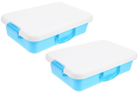 HYTROVE 2pcs Portable Sandbox Case with Lid Sand Tray Storage Box with Handle for and Organization Stylish Multifunctional Sand Packing