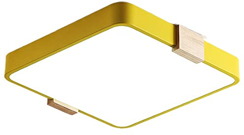 del lampadario fiuto sfioramento Lumo Quadrati in Legno Quadrato diurno Bianco 6000K Slim Forma Lampada 15,7 Pollici luci soffitto a LED Interno Luminoso per Camera da Letto, Cucina, h