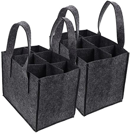 HOLIDYOYO 2 pièces à Vin Portable avec Compartiments Flexibles de Transport Réutilisable pour Bouteilles de Vin et pour Voyage et Pique