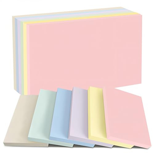 1200 Sheets Farbige Haftnotizen, 12 Blöcke 10 × 15 cm Haftnotizen Klebezettel, 6 Farben Einfach zu Posten Sticky Notes für das Tagesplanungs-Notizbuch (12, 10 * 15 cm Morandi-Farbserie)