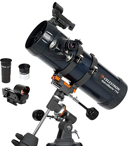 Celestron 31042 AstroMaster 114EQ Newtonian Reflector Telescope, Dark Blue