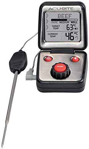 Acurite Digital Meat Thermometer with Probe for Oven/Grill/Barbecue, 00277