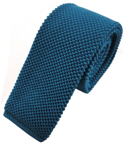 TigerTie - schmale Strickkrawatte - Modischer Look durch gerade abgeschnittene Unterseite