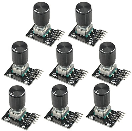 WMYCONGCONG 8 Stk. KY-040 360-Grad-Drehgebermodul mit Knopfkappe für Arduino Micro Controller Verwendung