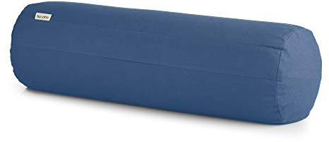 basaho Traversin de Yoga | Coton Bio | Coques de Sarrasin | Housse Amovible et Lavable | Bolster de Yoga