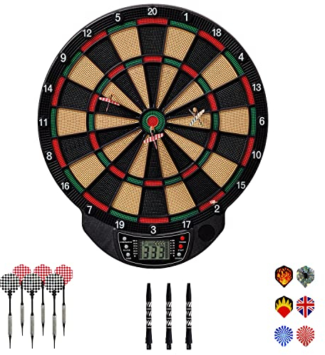 Best Sporting Dart Set Bristol Xtra mit 6 Dartpfeilen/Ersatzspitzen & Aluminiumschäften I Dartscheibe elektronisch im wertigen Set I elektronische Dartscheibe mit Zubehör I Dartautomat