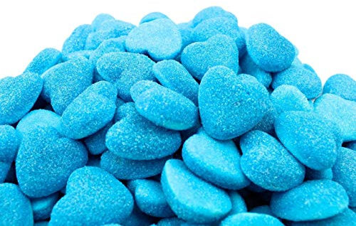 Vidal Cuori Azzurri Frizzanti Ripieni al Lampone. Caramelle Gommose Frizzanti Ripiene di colore Azzurro. Ideali per Buffet e Caramellate. Busta da 1Kg
