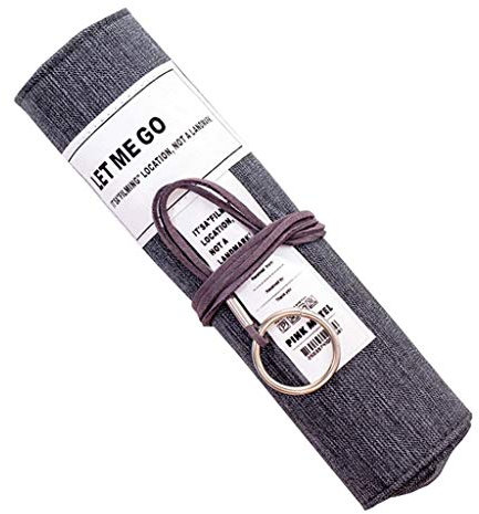 Mäppchen Leinwand-Bleistift-Kasten-Briefpapier Hohe Capacityl Mäppchen for Kinder Jungen Mädchen-Bleistift-Beutel-Reißverschluss-Feder-Kasten-kosmetischer Beutel (Color : Gray)