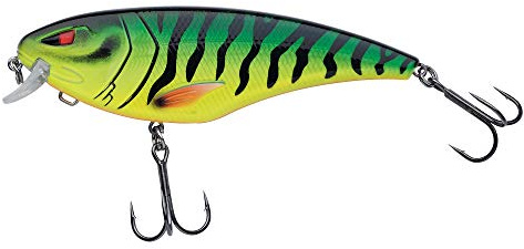 Berkley Zilla Flanker, Fishing Hook, Hard Lures, Floating Shallow Running Wobbler with Fusion 19 Treble Hooks - Lead Free PredatorFishing, Pike, Unisex, Firetiger, 29g | 110mm