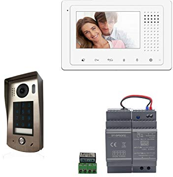 Digitone DIGI43C Video-Türsprechanlage mit Farbmonitor, 4,3 Zoll, Kamera 105 ° Winkel und Tastatur mit Code