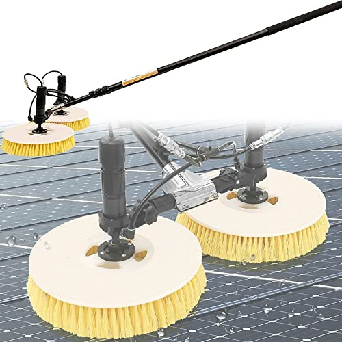 mylii Machine De Nettoyage De Panneaux Solaires Photovoltaïques, Outils électriques De Brosse D'équipement De Nettoyage De Panneau De Production D'énergie Photovoltaïque à Double Tête,7.5M