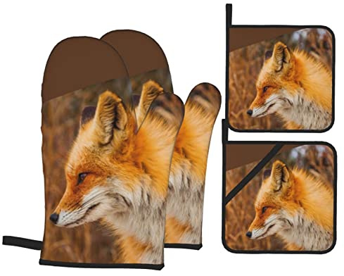 Fox Ensemble de gants de cuisine et maniques