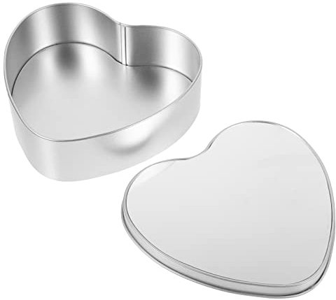 WATIIFUFU Metallherz Lollies Jar Sublimation Cookie Storage Tin Blechdose Für Süßigkeitenverpackungsprojekte