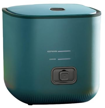 HmLotd Mini Olla arrocera Olla arrocera Antiadherente portátil, 1,2 litros de Capacidad, 200 W, Baja Potencia, 12 h, automática, Mantiene Caliente, Revestimiento Antiadherente, fácil de Limpiar
