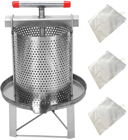 YYLDPFDC Manuelle Honigpresse Edelstahl Haushalt Manuelle Honigpresse Presse Imkereiwerkzeug Honigpresse Extraktor Aus Edelstahl,Haushaltshandbuch Honigpresse Wachspresse Bienenzucht Werkzeug