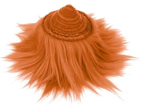 HXJDAM Furry Faux - Peluche in finta pelle, 2 x 80 pollici, per fai da te, fai da te, in pelliccia sintetica di peluche per barba di gnomi, decorazione fai da te, colore: arancione