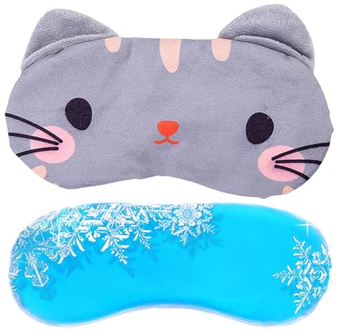 Cartoon-Schlafmaske, Schlafmaske mit Cartoon-Design, Tier-Design, Schlafmaske, Schlafmaske, weiche Augenabdeckung mit verstellbarem Riemen für Kinder