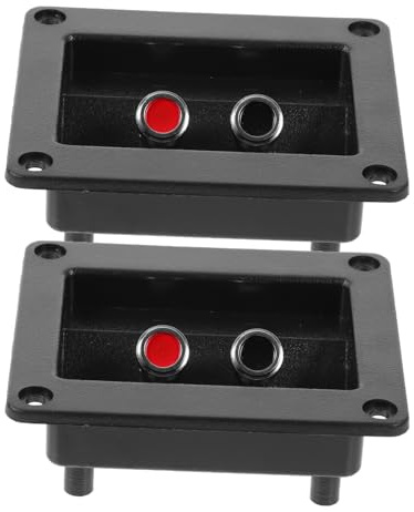 HOMOCONO Terminali Neri per Casse Acustiche 2 Pezzi in ABS e Lega Connettori a Molla Rapida per Sistemi Audio DIY e Subwoofer da Palco