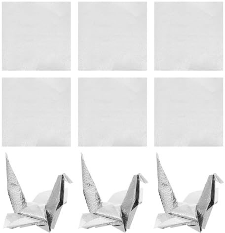 Operitacx Origami Papier 100 Blatt 6 Zoll Quadratisch Silber Metallic Doppelseitig Glänzend Für Diy Bastelprojekte Scrapbooking Und Kreative Handarbeiten
