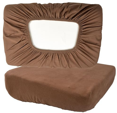 Flanell Nackenkissen Spannbezug 40x60 cm Braun 100% Baumwolle | Nackenstützkissen Bezug - Baumwollflanell Spannkissen Überzug Atmungsaktiv, Waschbar - Ideal für Gesundheitskissen