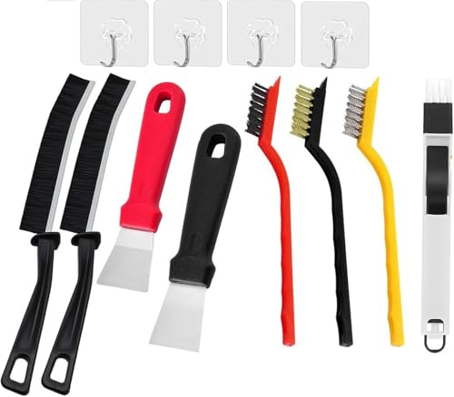 13 PCS cepillo de limpieza de hendiduras con cepillos duros,Set de herramientas de limpieza,cepillos de limpieza de esquinas,cepillo de limpieza de juntas esquinas Cepillo de limpieza de hendiduras pa