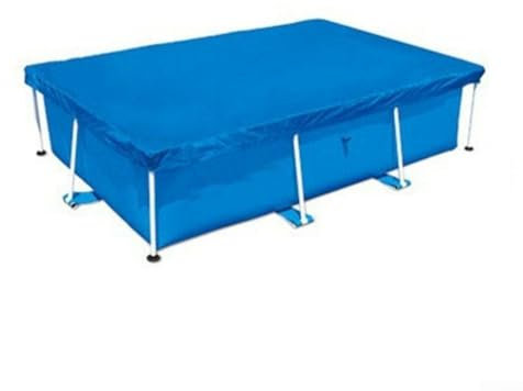 Quadratische Poolabdeckung mit Halterung, effektive Abwehr von Blättern und Schmutz in verschiedenen Größen (450 x 220 cm)