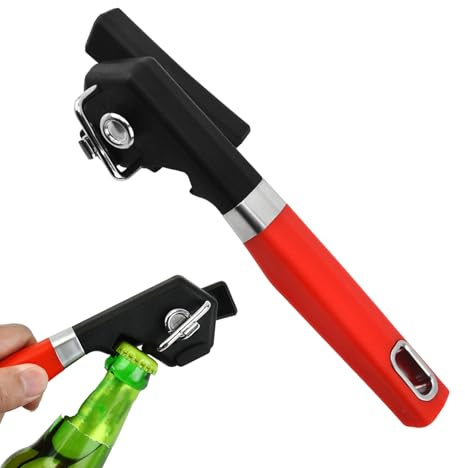 Abrelatas de Cocina,Abrelatas | Rueda Cortante Acero Inox Accesorio de Cocina para Adultos con Manos Débiles Hogar Picnics Acampada Senderismo Fiestas