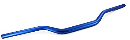 Manubrio del Motociclo Drag Bar, CNC 1 1/8 28MM Manubrio Basso Tubo Manubrio Fat Bar for Dirt Bike Motocross Enduro(Blue)