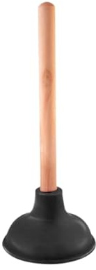 Neel Saanjh Toilet Plunger, Ergonomic Wooden Handle, Rubber Suction Cup, Easy to Clean, Portable and Lightweight, Unblocker for Bathroom, Kitchen, Shower, Sinks (1PCS)
