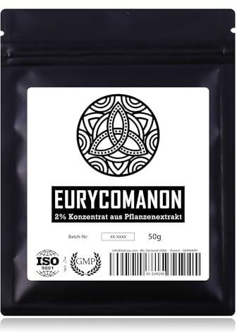Eurycomanon (2 % concentré) à base d'extrait végétal – Poudre hautement concentrée | Qualité supérieure de l'original | 100 % pur + testé en laboratoire | Certifié GMP + ISO 9001 | Extrait