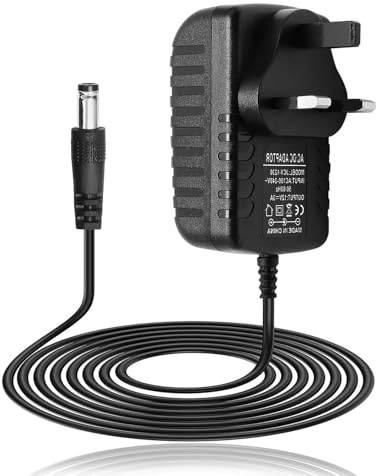 Brightora 12V 3A Power Adapter, 5.5mm x 2.1mm Jack, AC 100-240V to DC 12V | Power supply uk plug,compatible with LED strip lights,cctv cameras,adsl cats,and more,wall charger for home & office use