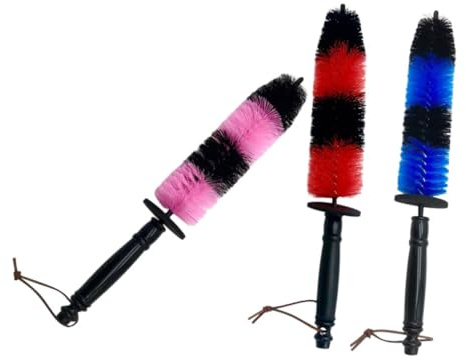 Mikikit Cepillos Limpiadores de Ruedas para Limpieza Profunda Juego de 3 Cerdas Elásticas y Alambre de Acero de Llantas y Neumáticos de Vehículos