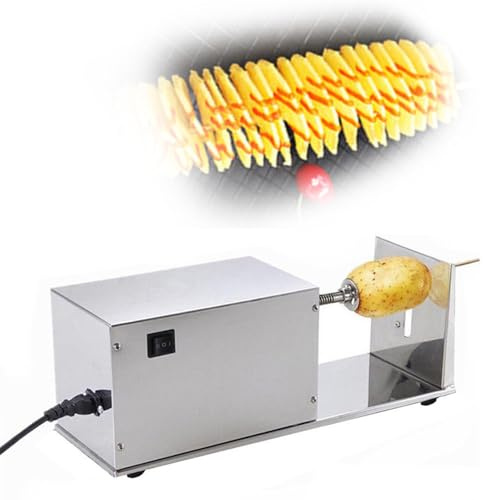 SgyGlyn Affettatrice elettrica Professionale Tornado per Patate, Macchina a Spirale in Acciaio Inossidabile, 10 Secondi per Patata, per l'avvio di Stand gastronomici mobili