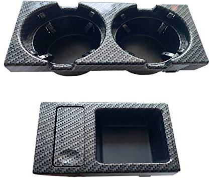 MKVAXR Kohlefaser-Autobecherhalter, for, E46 M3 Coupe Sedan Touring 3 Series 1998 2000 2001 2003 2005 51168217953 51 16 8 217 953 Getränkehalter fürs Auto(1 Set)