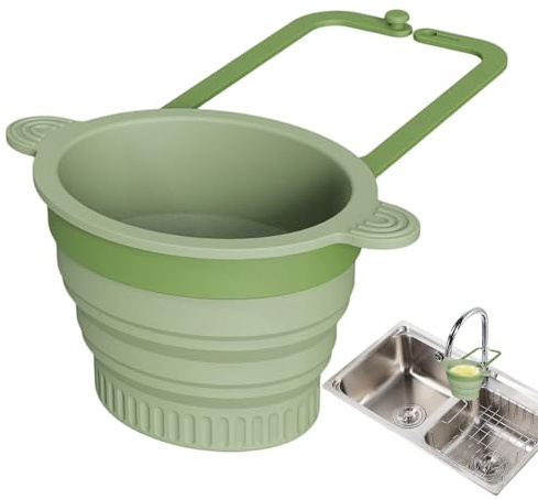 Passoire alimentaire murale en silicone pliable pour évier de cuisine, pour le nettoyage, la préparation de la cuisson, le mélange de baies, le camping