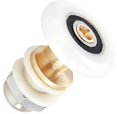 Puleggie di fissaggio per porte doccia, Rulli for porte scorrevoli della doccia, confezione da 8, diametro 19-27 mm, pulegge eccentriche 6(Diameter 27mm)