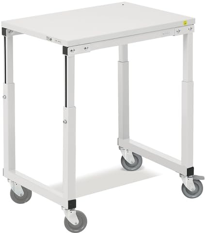 TRESTON SAP-507-3 Tischwagen, Stahlgestell mit laminierter Tischplatte, 70 x 50 x 65 cm